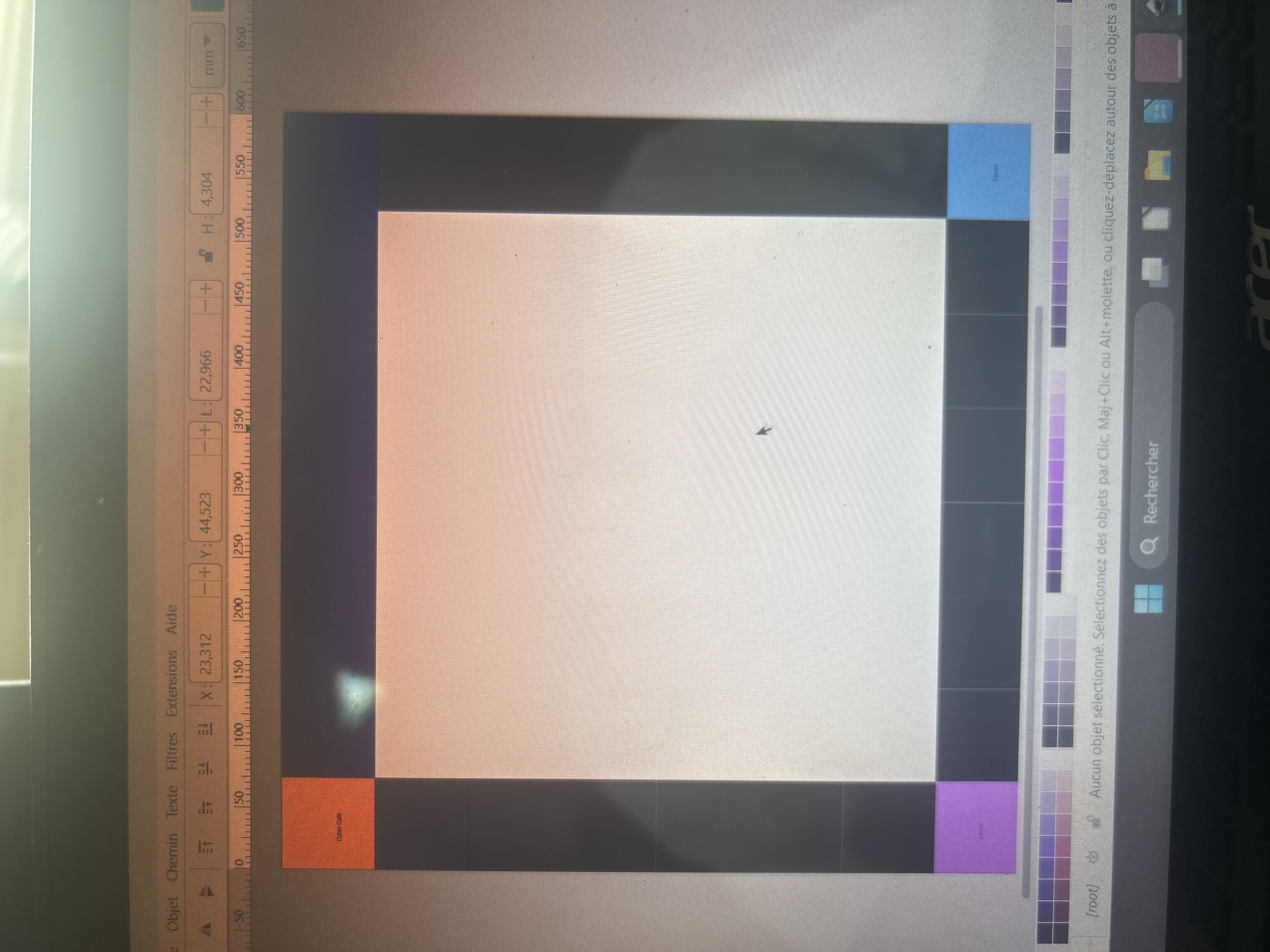 Modélisation du contour du plateau sur Inkscape